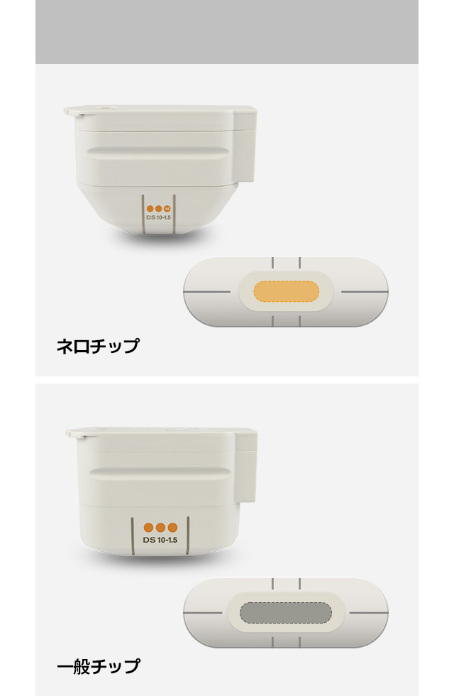 ネロウチップと一般チップの面積差の比較