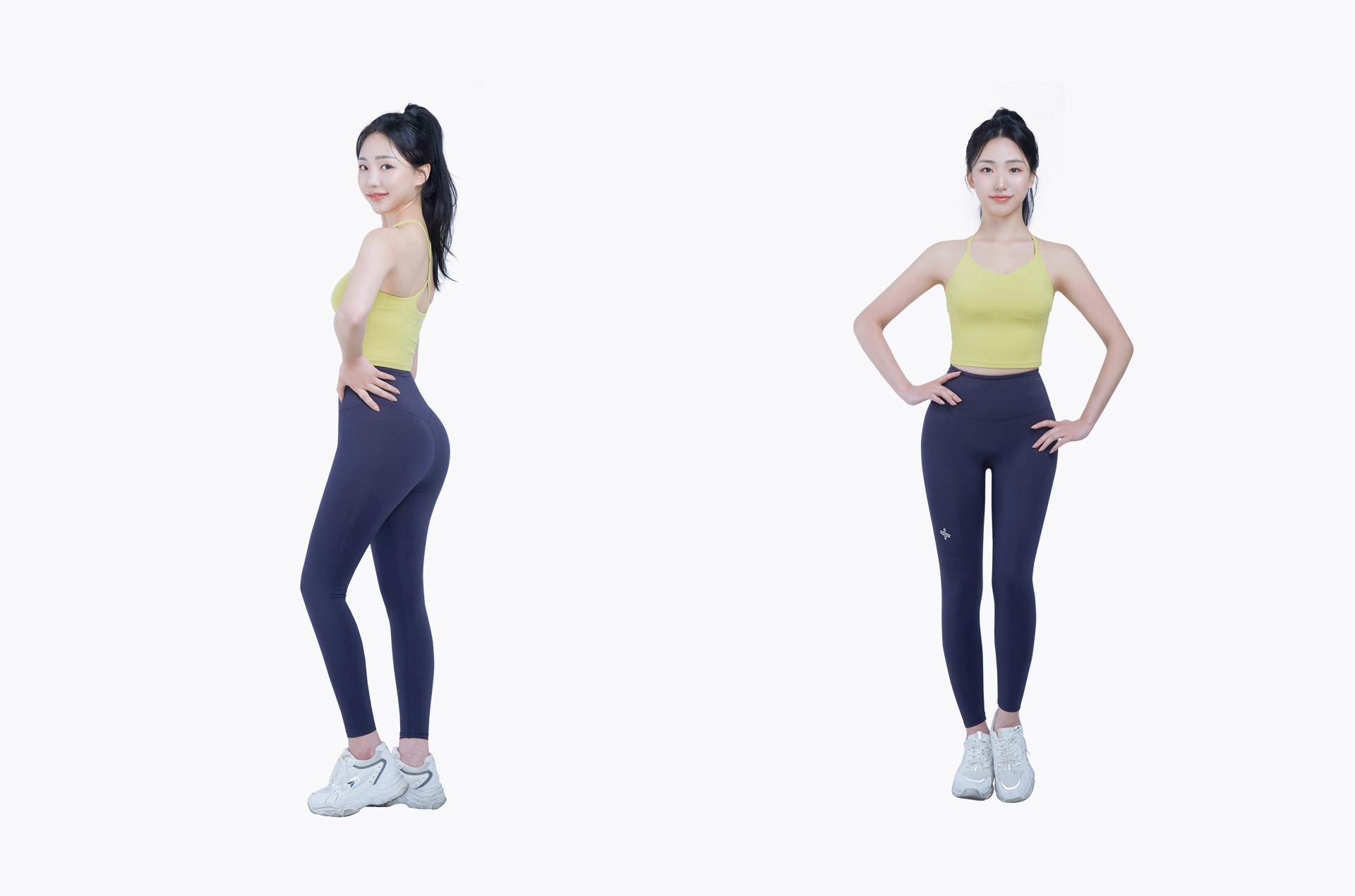 사진에 예쁘게나오기 위해 가는 허리라인, 팔라인, 허벅지 승마라인을 동시에!