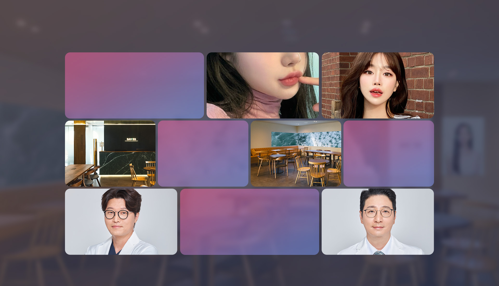 리프팅& 타이트닝 / 이중턱 개선 1:1 맞춤 디자인 정품&정량 원칙 준수 경험 많은 의료진 직접 진료 정확도 높은 진단과 처방
