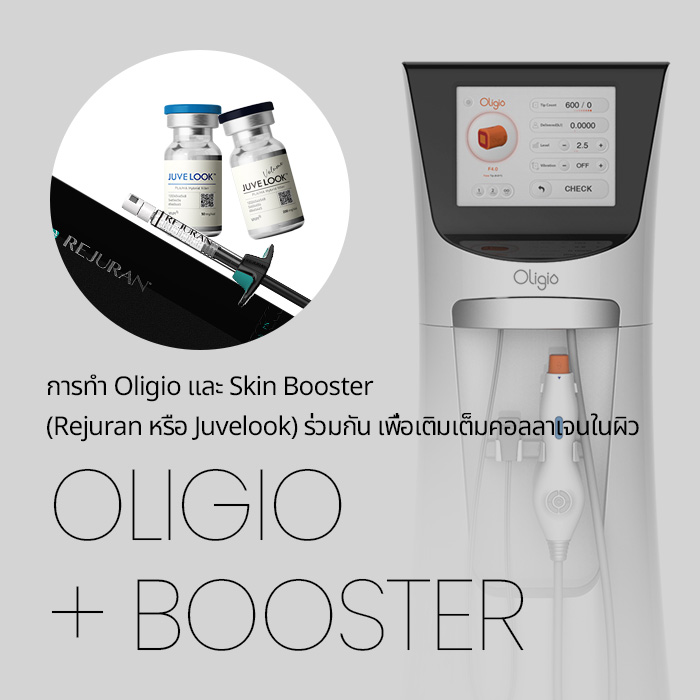 การทำ Oligio และ Skin Booster (Rejuran หรือ Juvelook) ร่วมกัน เพื่อเติมเต็มคอลลาเจนในผิว