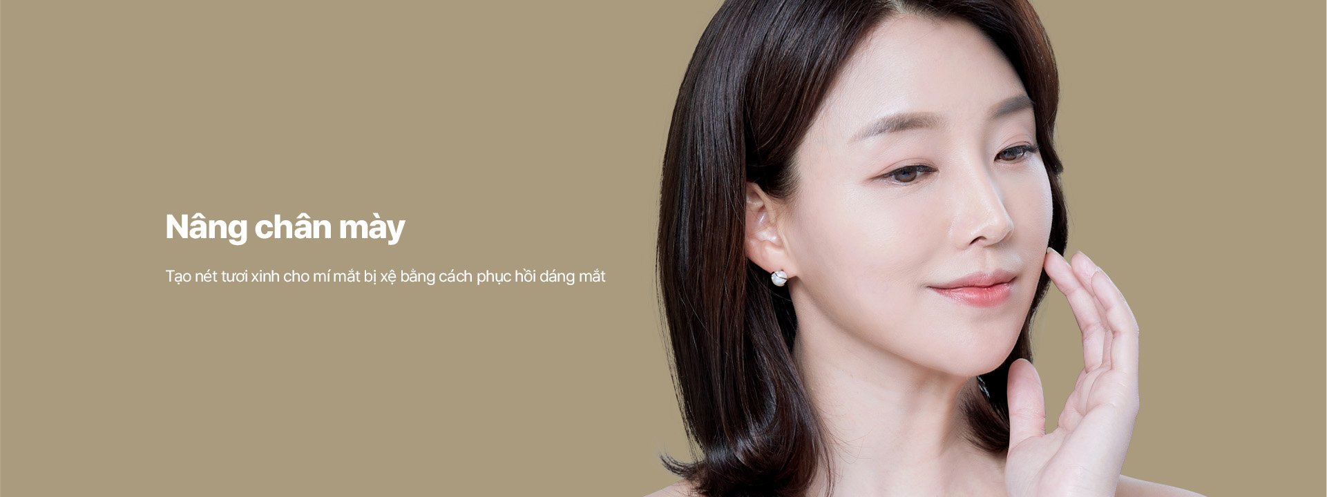 Nâng chân mày Tạo nét tươi xinh cho mí mắt bị xệ bằng cách phục hồi dáng mắt