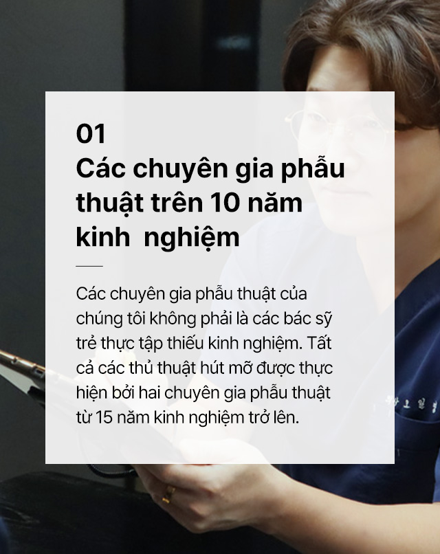 Các chuyên gia phẫu thuật trên 10 năm kinh nghiệm