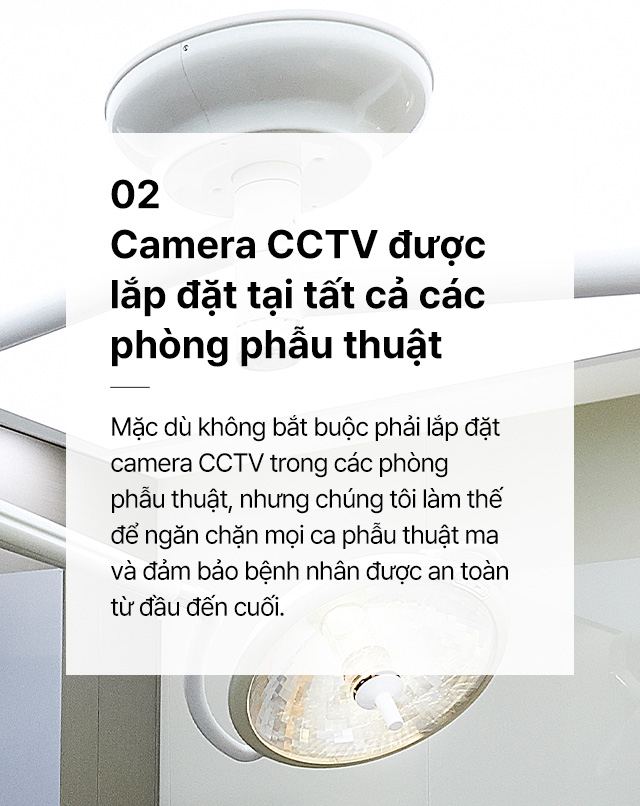 Camera CCTV được lắp đặt tại tất cả các phòng phẫu thuật