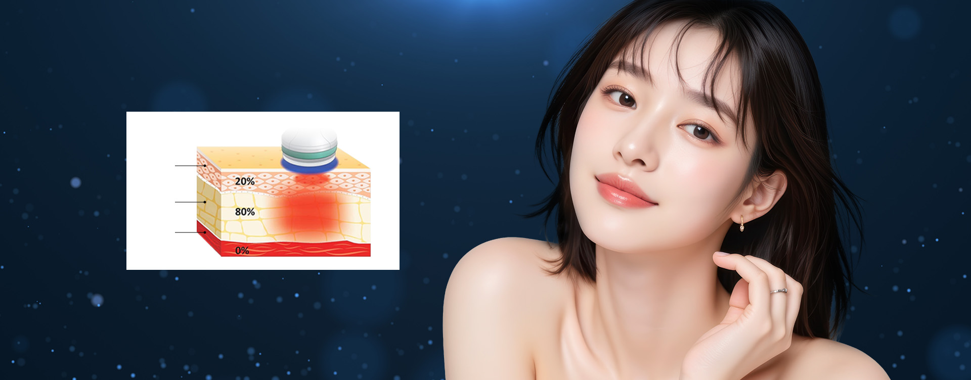 Hệ thống làm mát độc quyền của ONDA giảm thiểu cảm giác đau Cảm biến sẽ kiểm soát nhiệt độ trong suốt quá trình điều trị và hệ thống làm mát sẽ tự động kích hoạt khi nhiệt độ vượt ngưỡng cho phép, giúp duy trì mức nhiệt độ phù hợp. Nhờ đó, không chỉ giảm thiểu cảm giác đau mà còn có thể trải nghiệm liệu trình một cách an toàn.