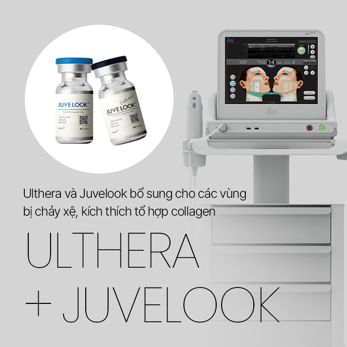 Ulthera và Juvelook bổ sung cho các vùng bị chảy xệ, kích thích tổ hợp collagen