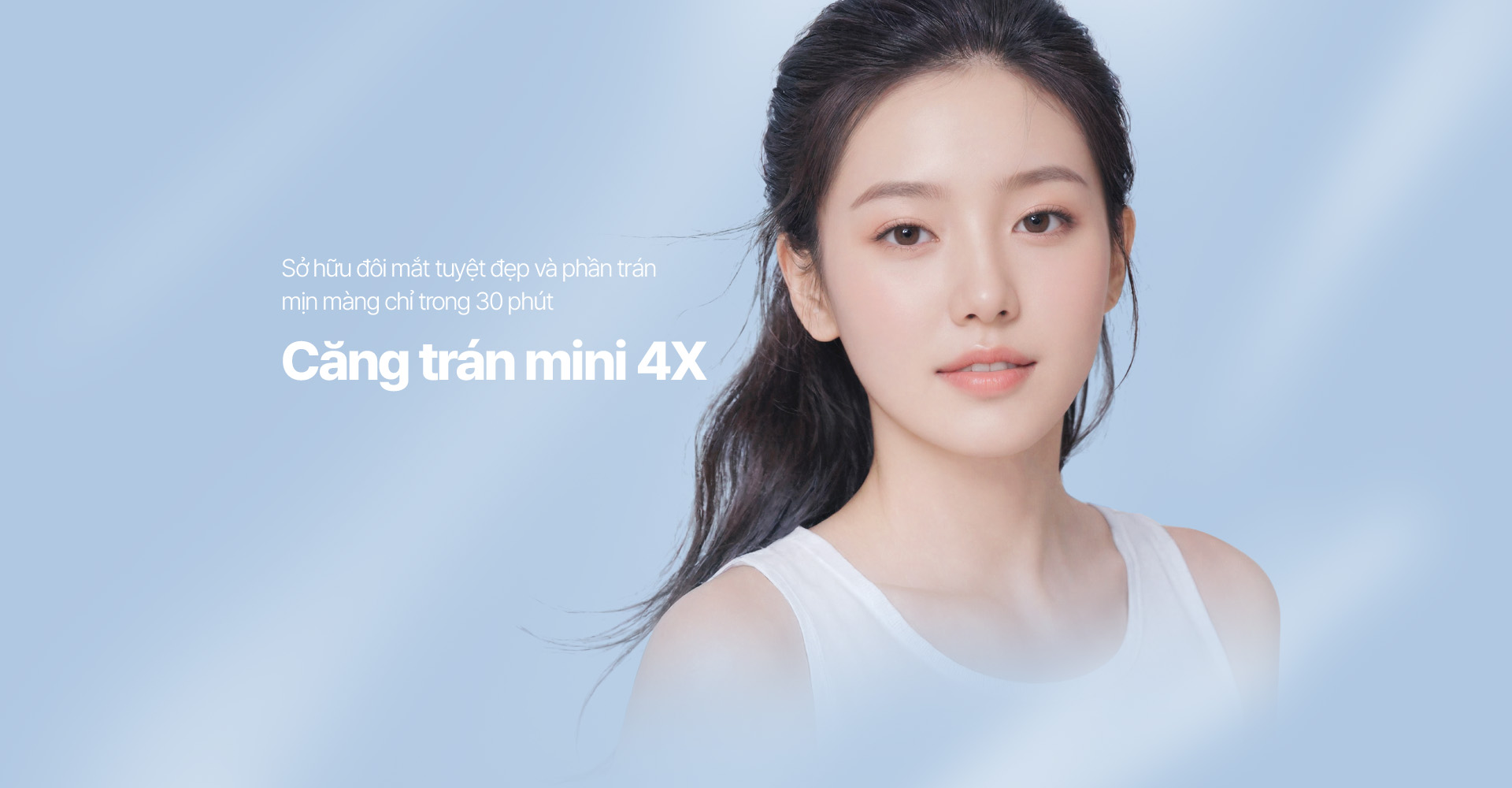 Căng trán mini giúp căng phần mi mắt và trán bị xệ và nhăn đem lại vẻ đẹp mịn màng hơn chỉ trong 30 phút! Căng da mini Say Yes không chỉ kéo căng phần da ngoài mà còn cả phần SMAS dưới lớp mỡ, đồng thời cố định nó theo chiều dọc một lần nữa bằng chỉ căng để tăng hiệu quả!