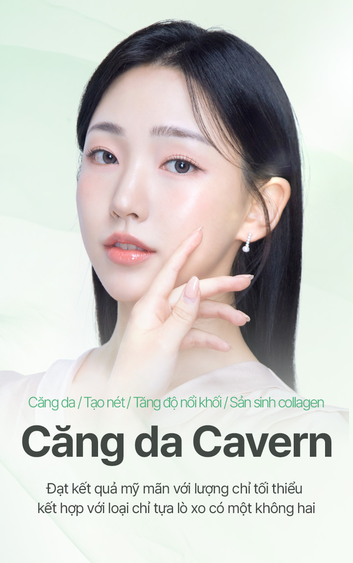 Đạt kết quả mỹ mãn với lượng chỉ tối thiểu kết hợp với loại chỉ tựa lò xo có một không hai Căng da / Tạo nét / Tăng độ nổi khối / Sản sinh collagen